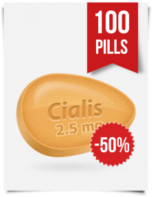 Generic Cialis 2.5 mg Daily x 100 Tabs