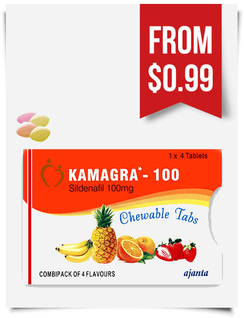 Kamagra Flavored Chewable Tabs 100 mg