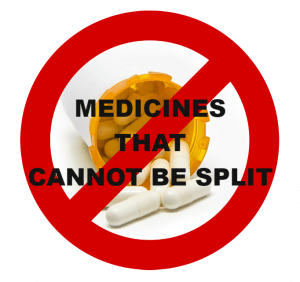 Medicines that cannot be split